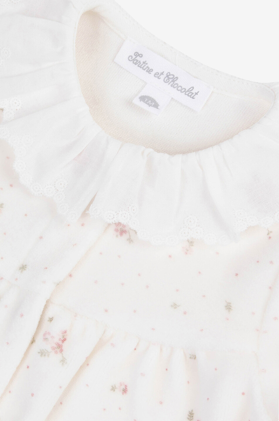 TARTINE ET CHOCOLAT Pyjama für Babys aus geblümtem Samt Baby WEISS 6
