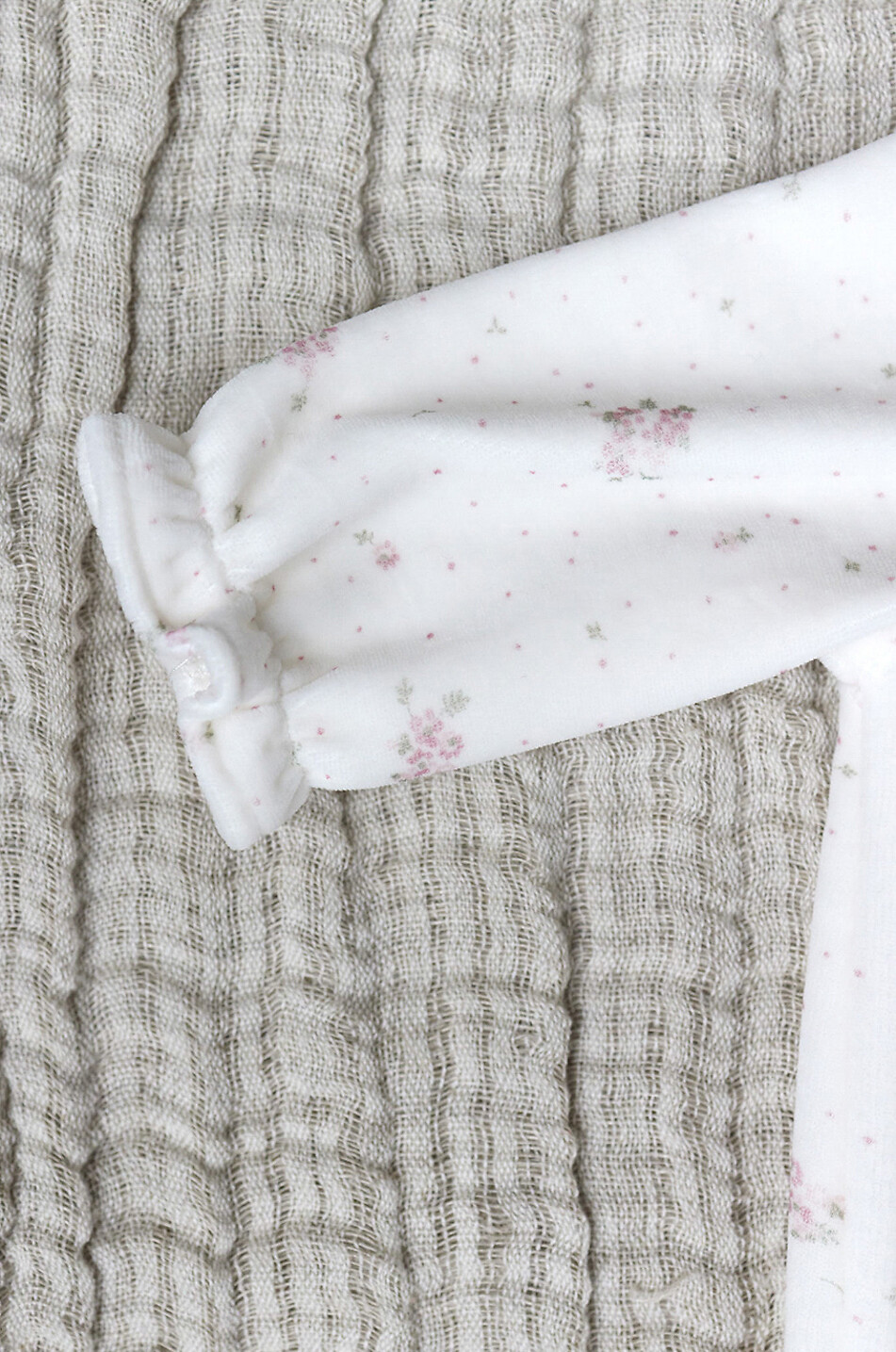 TARTINE ET CHOCOLAT Pyjama für Babys aus geblümtem Samt Baby WEISS 9