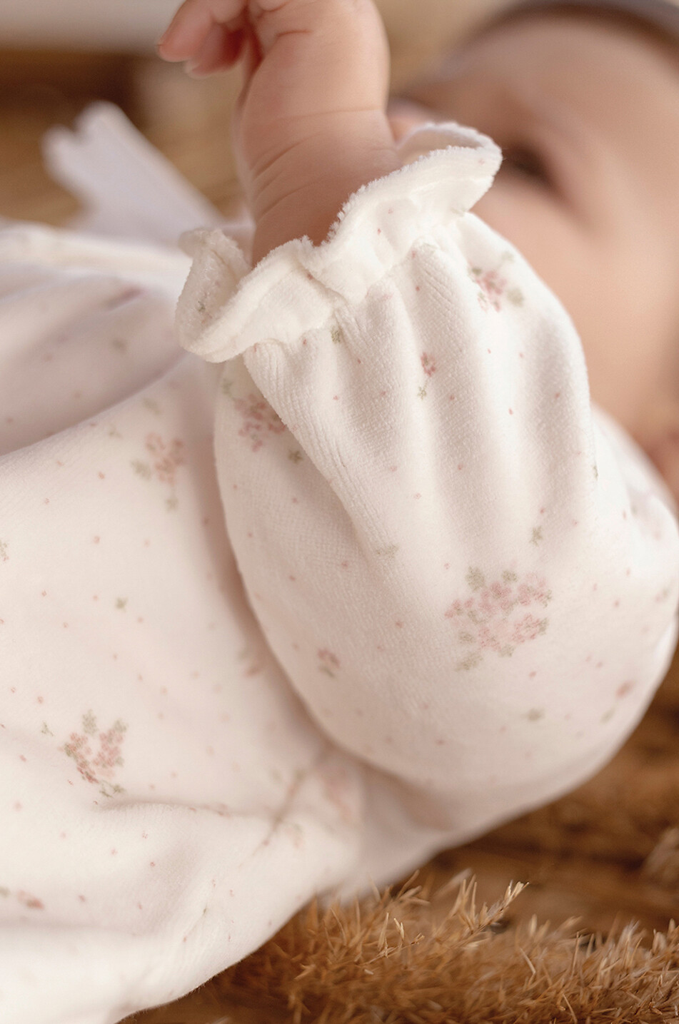 TARTINE ET CHOCOLAT Pyjama für Babys aus geblümtem Samt Baby WEISS 5