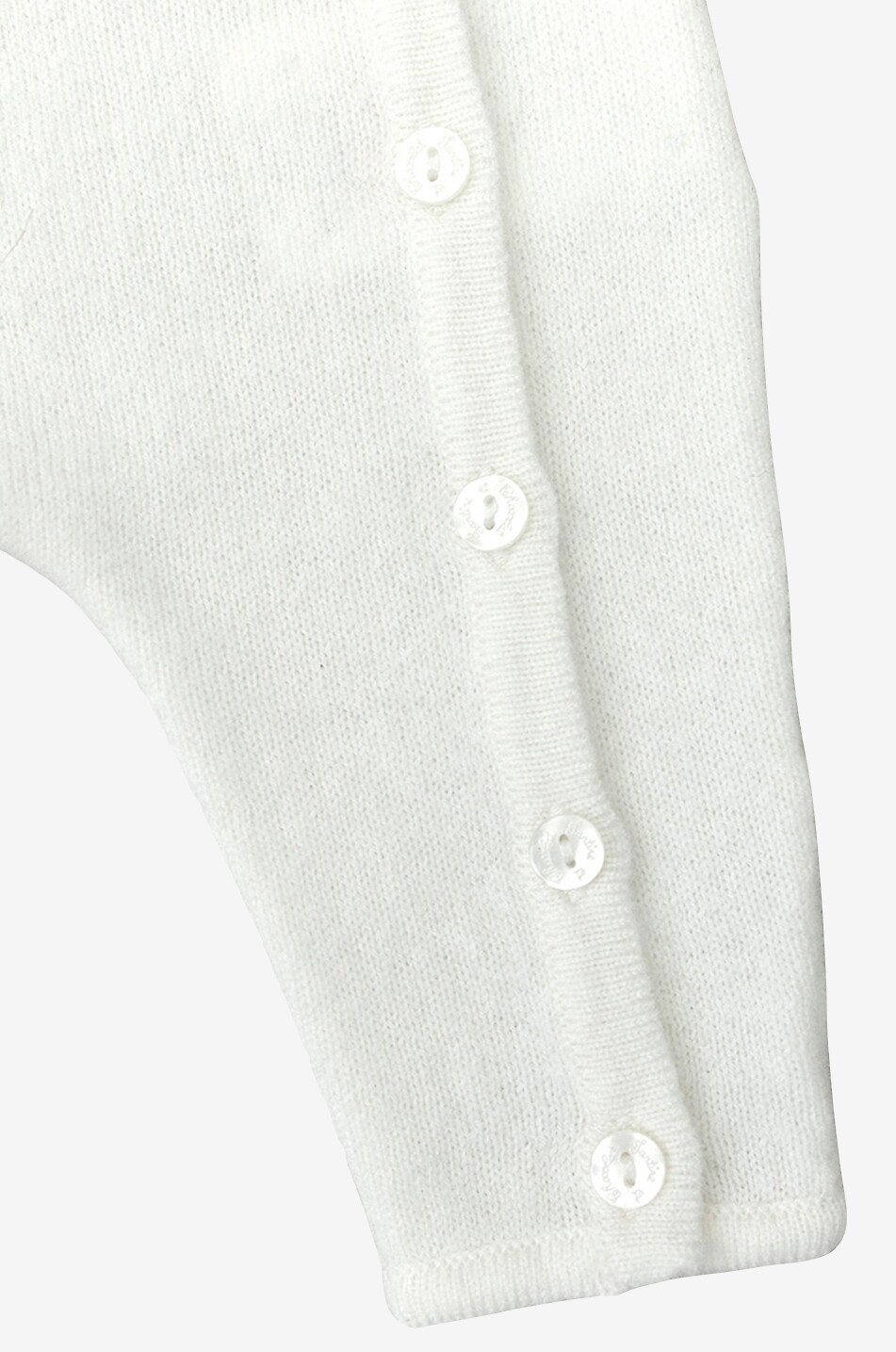 Zigzag patterned baby knit overall