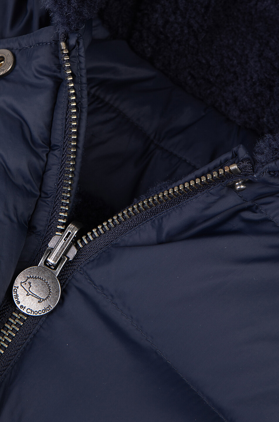 TARTINE ET CHOCOLAT Baby snowsuit with plush lined hood Baby DARK BLUE 3