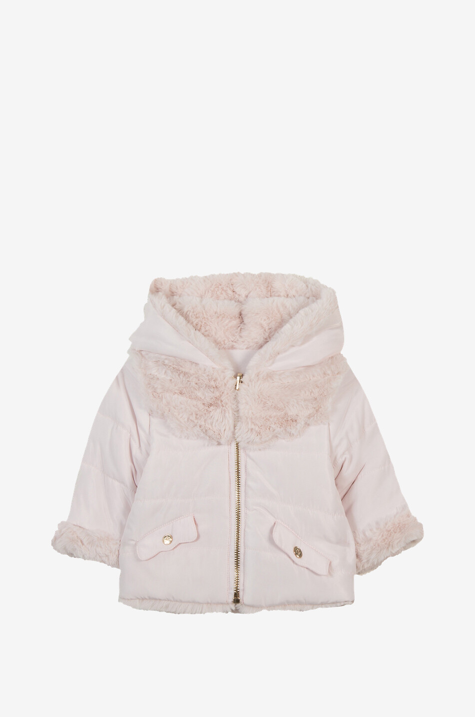 TARTINE ET CHOCOLAT Baby puffer jacket with plush clowd details Baby LIGHT PINK 1