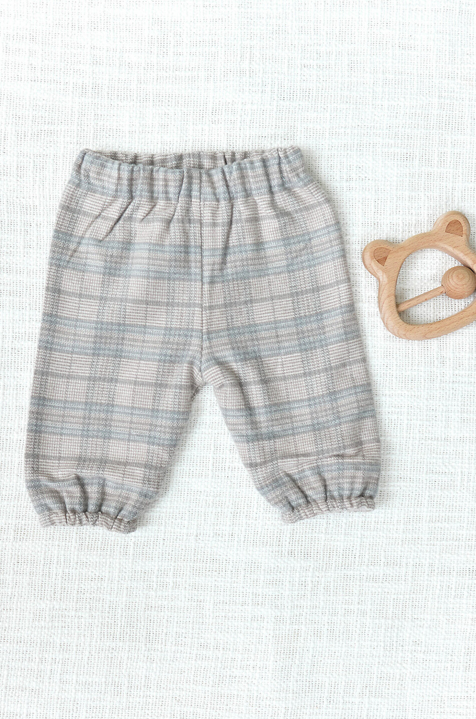 TARTINE ET CHOCOLAT Karierte Hose für Babys aus Flanell Baby Hellbeige 3