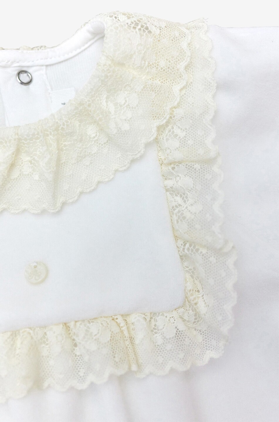 Baby-Samt-Pyjama mit Spitze