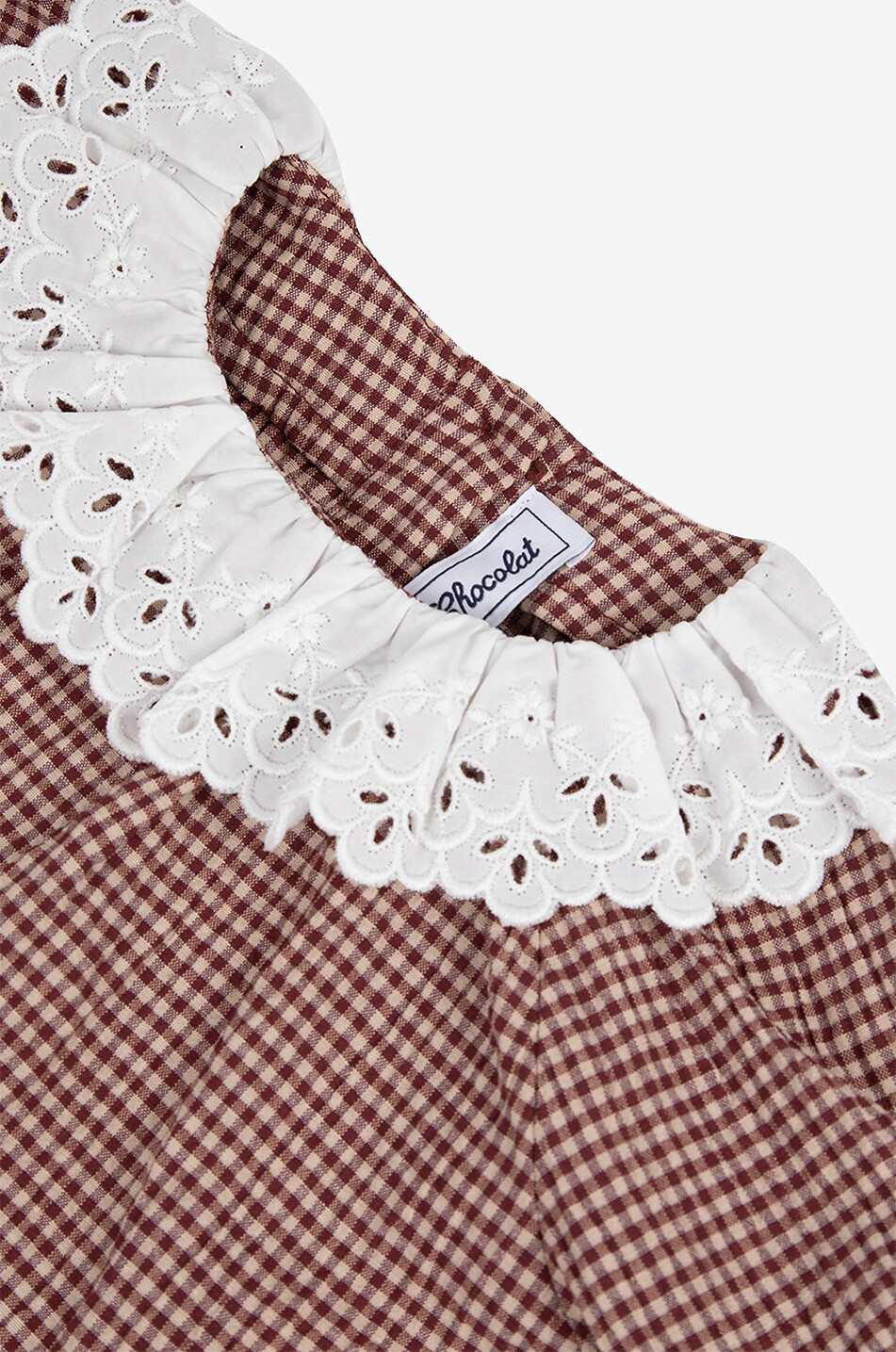 TARTINE ET CHOCOLAT Baby blouse with gingham checks and embroidered collar Baby RED 3