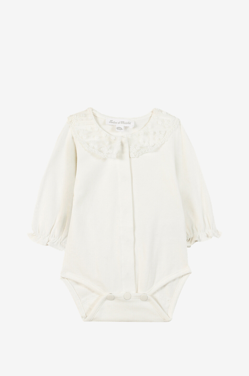 Body bébé à manches longues et col dentelle