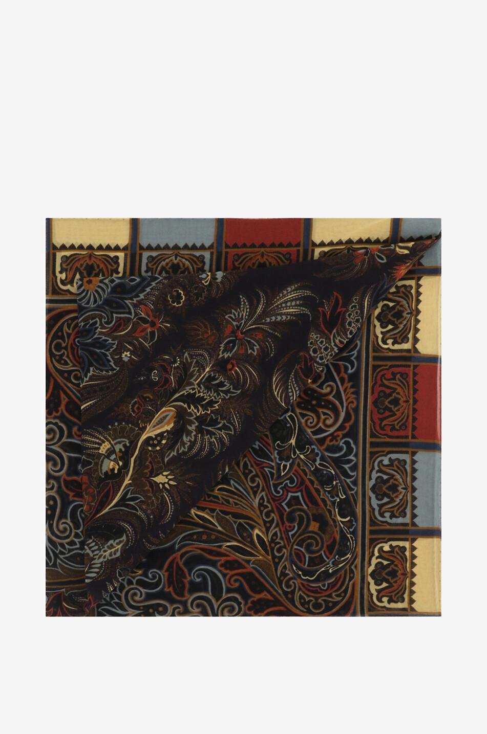 ETRO Paisley patterned large silk chiffon shawl Women MULTI COLOURED 2