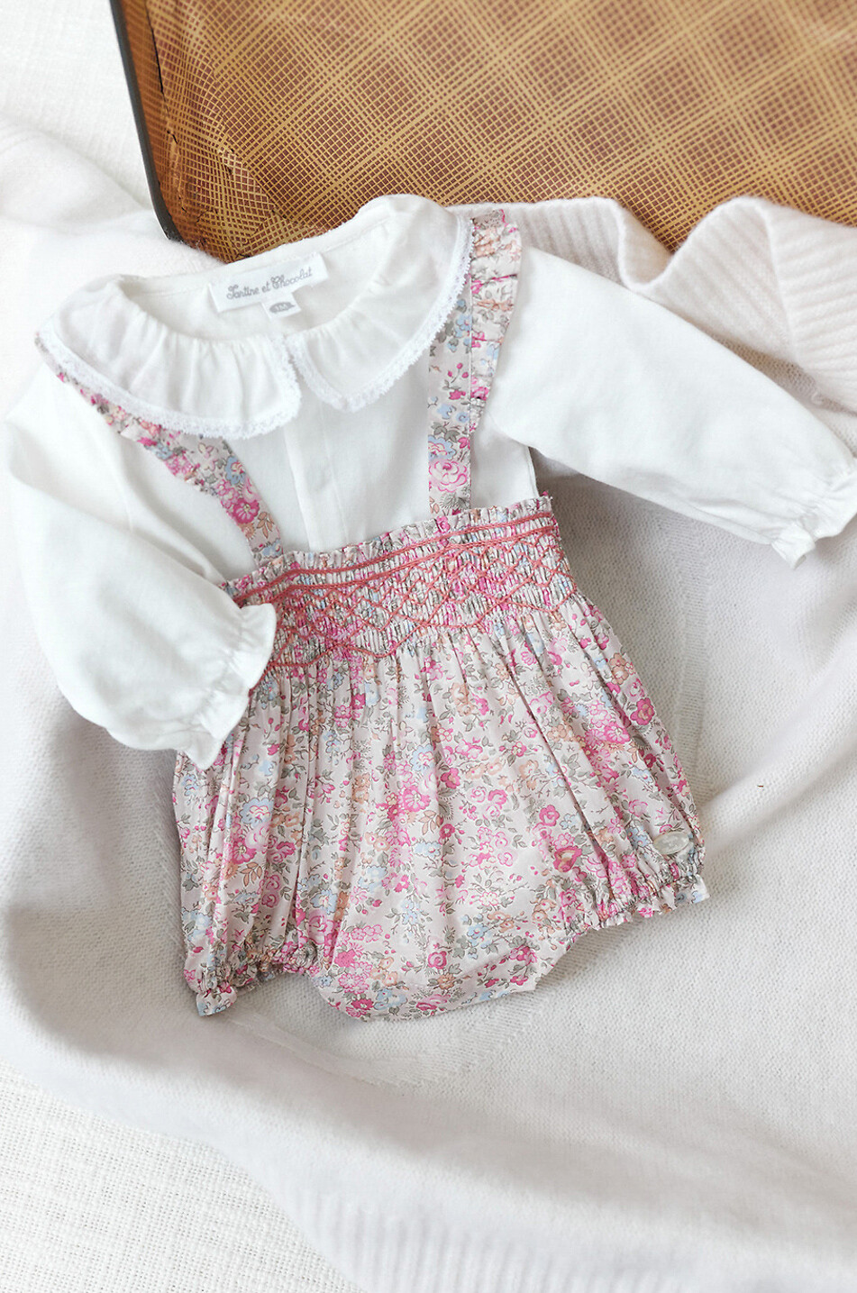 TARTINE ET CHOCOLAT Ensemble body et salopette fleurie Bébé MULTICOLORE 6