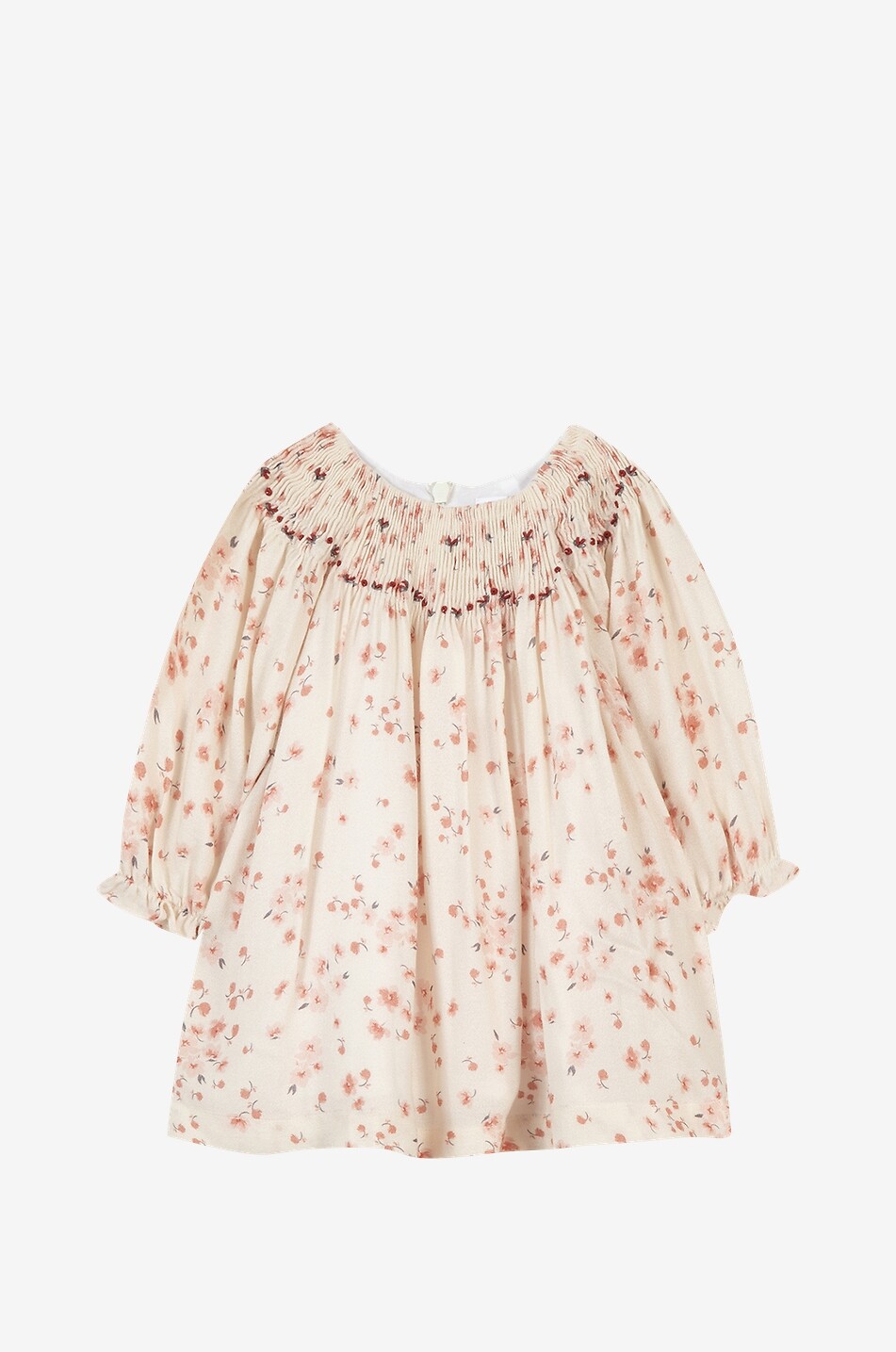 Geblümtes gesmoktes Babykleid