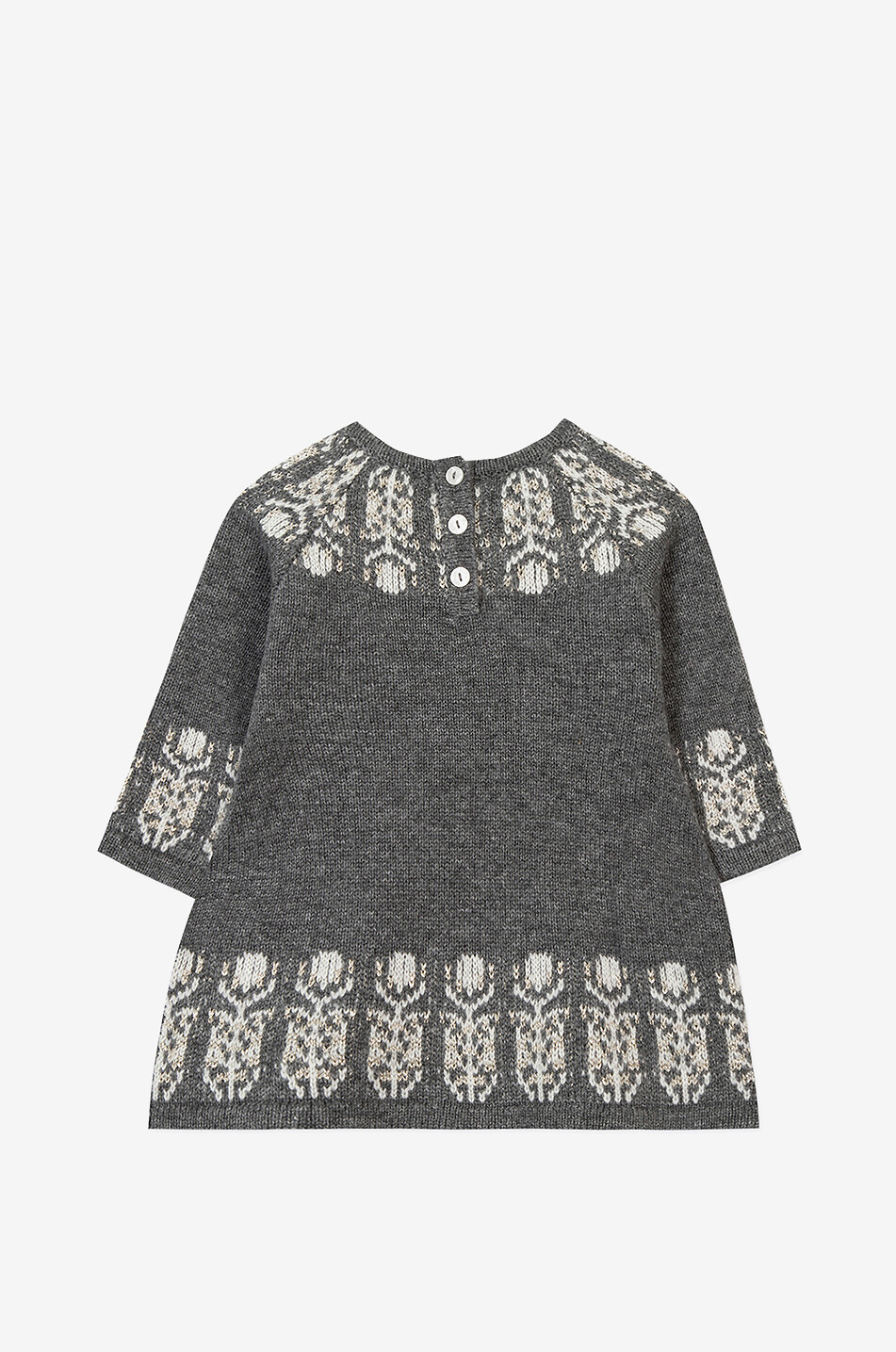 TARTINE ET CHOCOLAT Baby jacquard jumper dress Baby DARK GREY 2