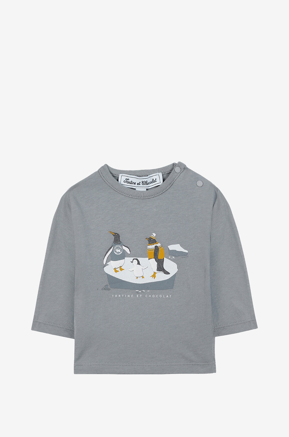 Baby-Langarm-T-Shirt Pinguine auf der Eisscholle