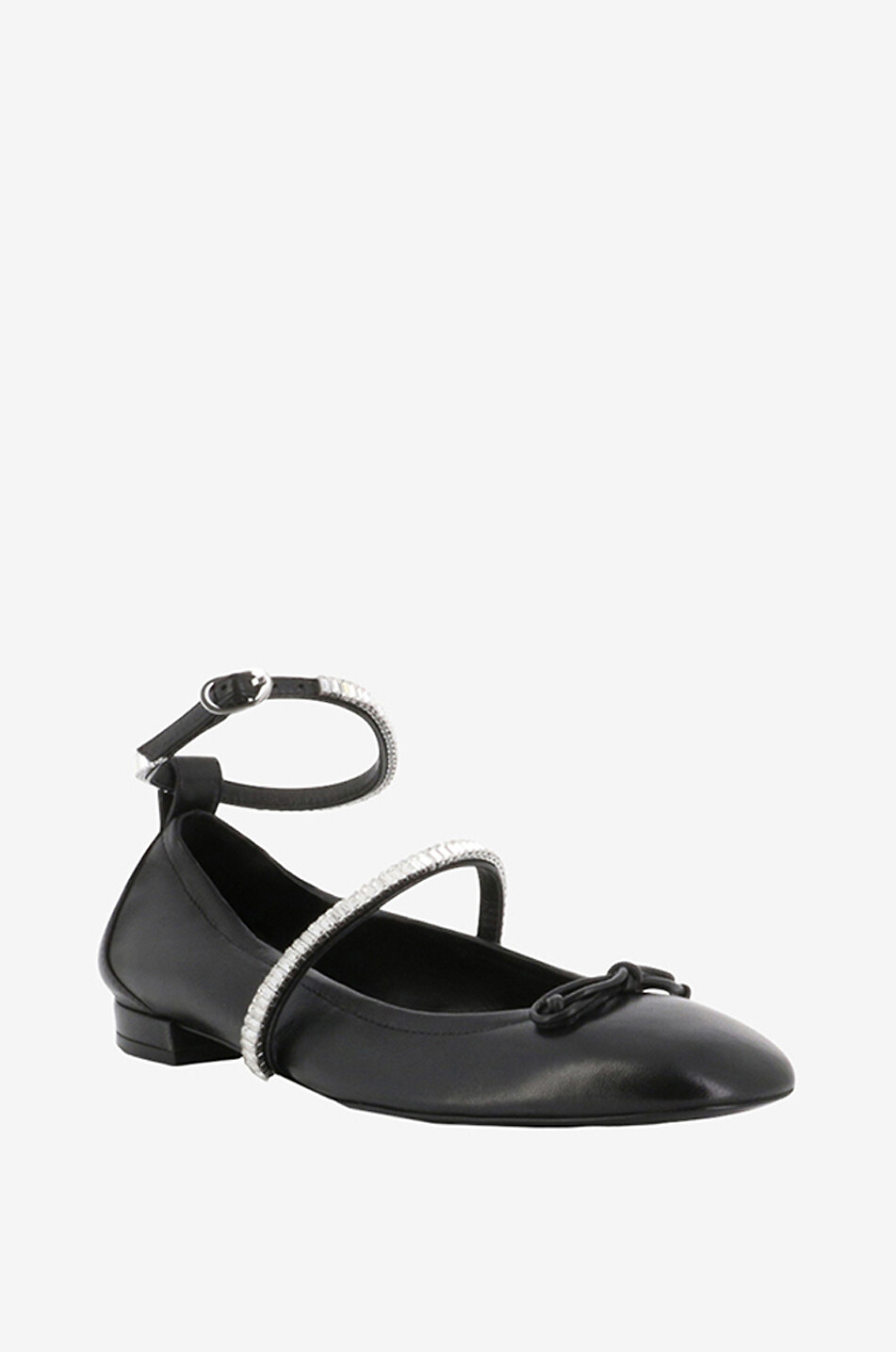 STUART WEITZMAN Stefanie strappy nappa leather ballet flats Women BLACK 1