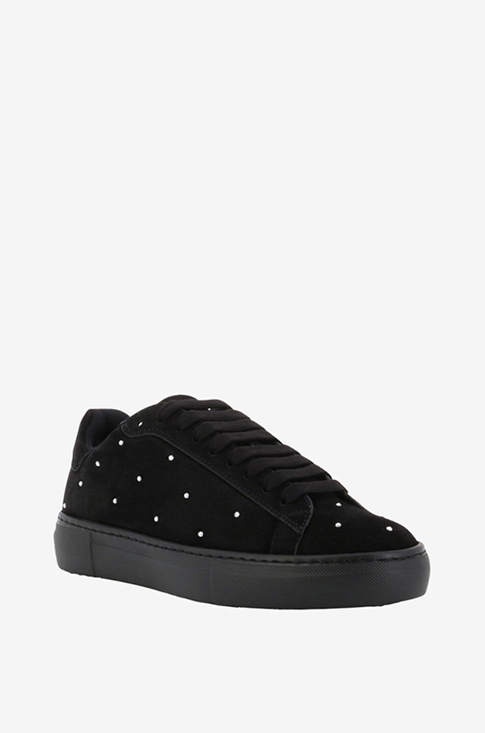 Dalila crystal-embellished suede low-top sneakers