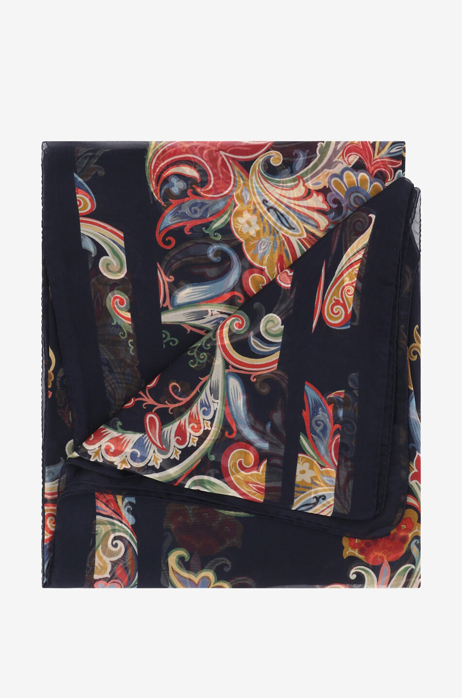 Paisley Art Nouveau printed silk chiffon scarf