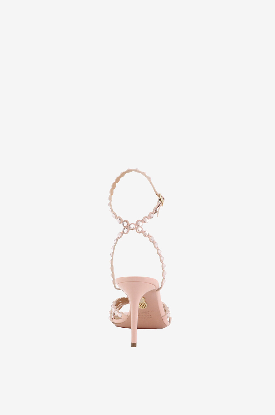 AQUAZZURA Tequila 85 crystal-clad leather sandals Women PINK 4
