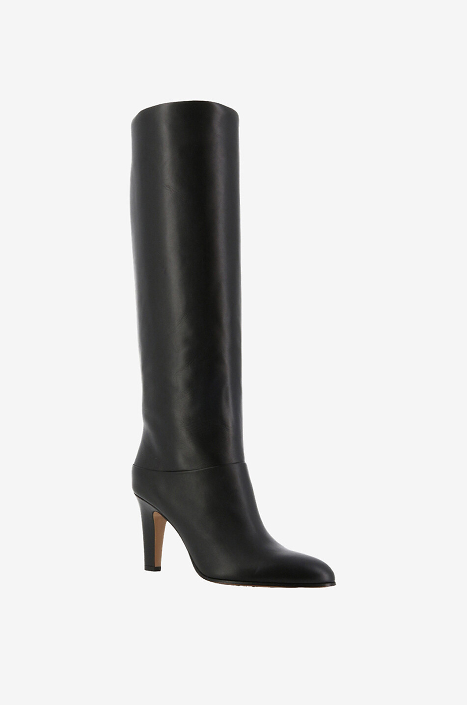 CHLOE Bottes à talon en cuir lisse Eve 85 Femme NOIR 1