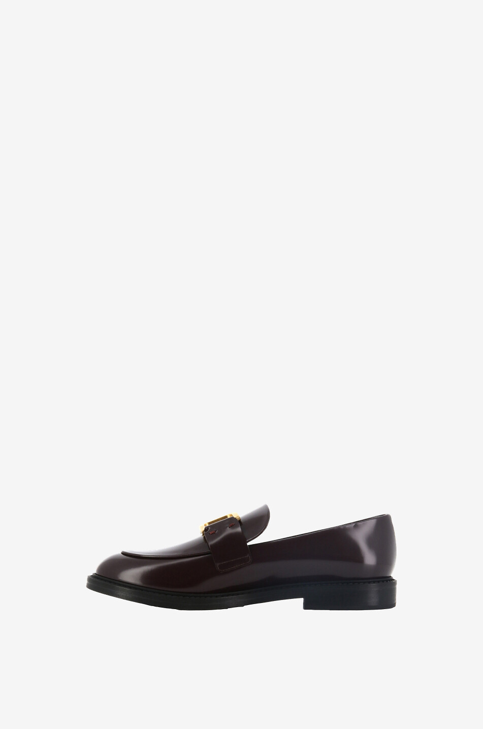 CHLOE Marcie brushed leather loafers Women DARK BROWN 3