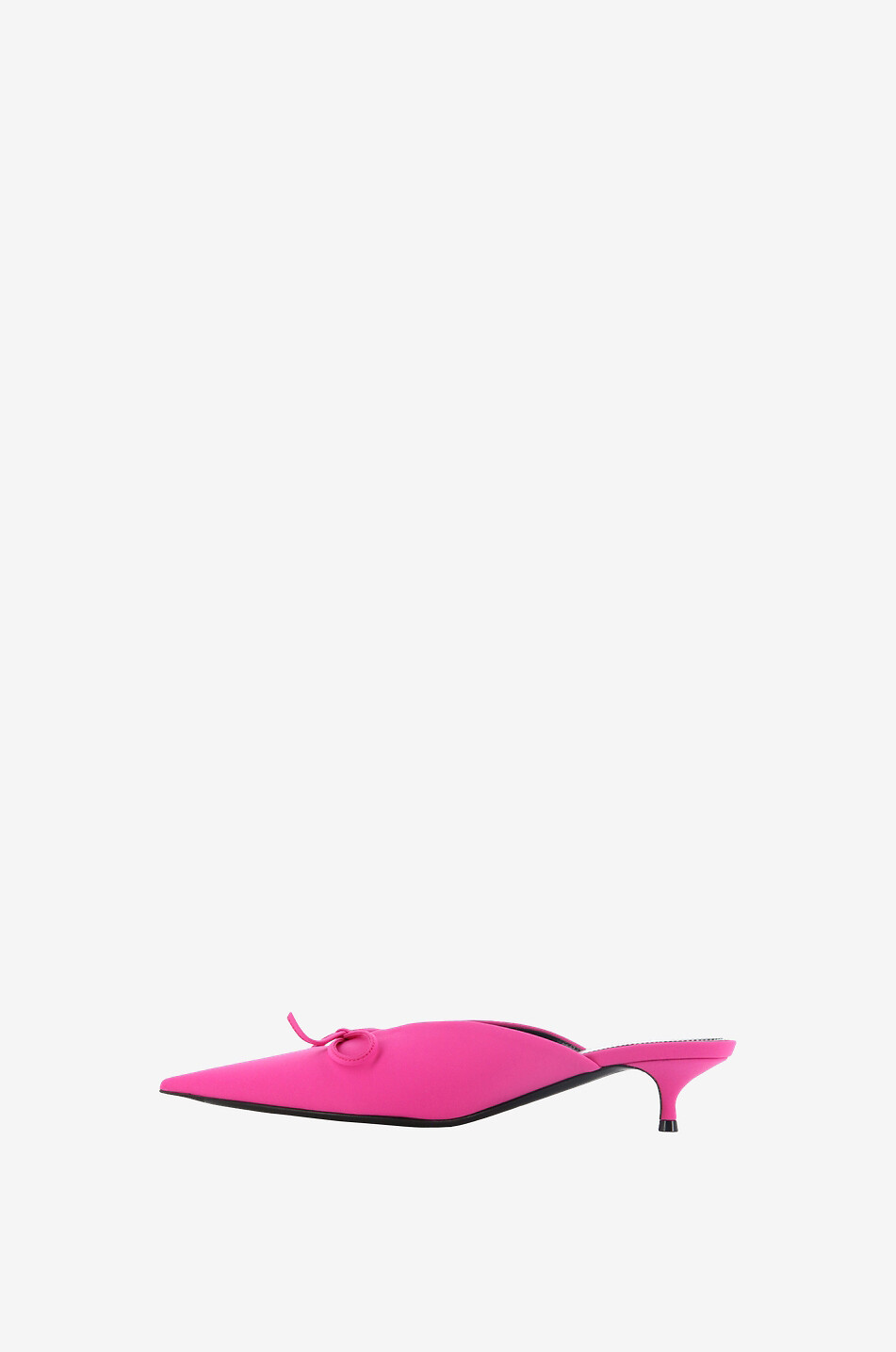 BALENCIAGA Knife Bow 40 pointy-toe kitten heel Lycra mules Women PINK 3