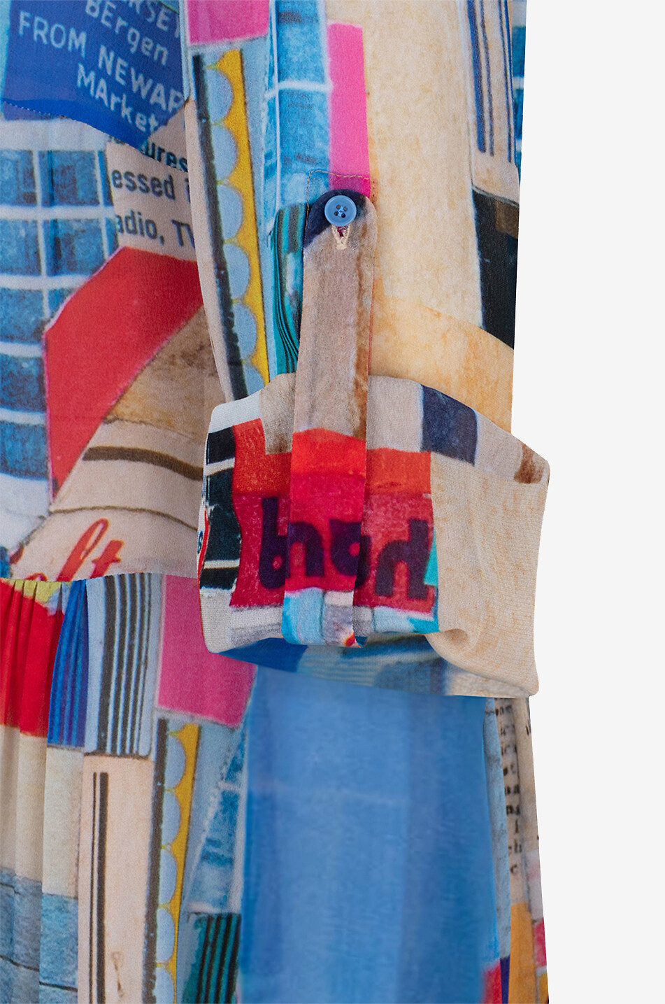 AKRIS PUNTO Times Square collage printed midi shirt dress Women MULTI COLOURED 3