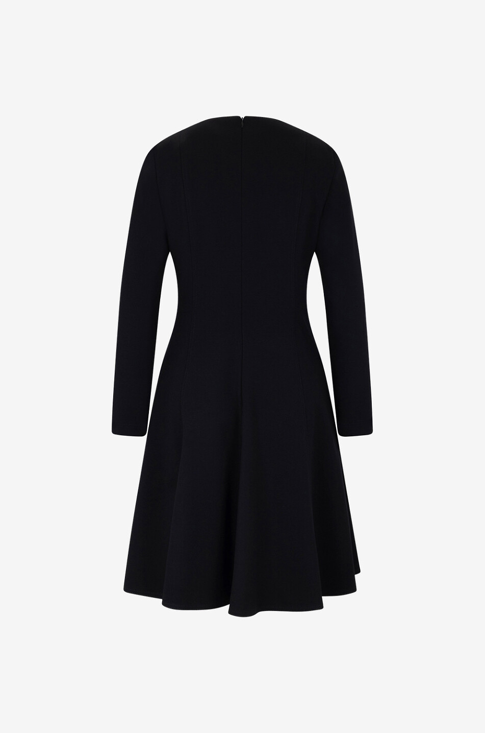 AKRIS PUNTO Milano jersey short flared dress Women BLACK 2