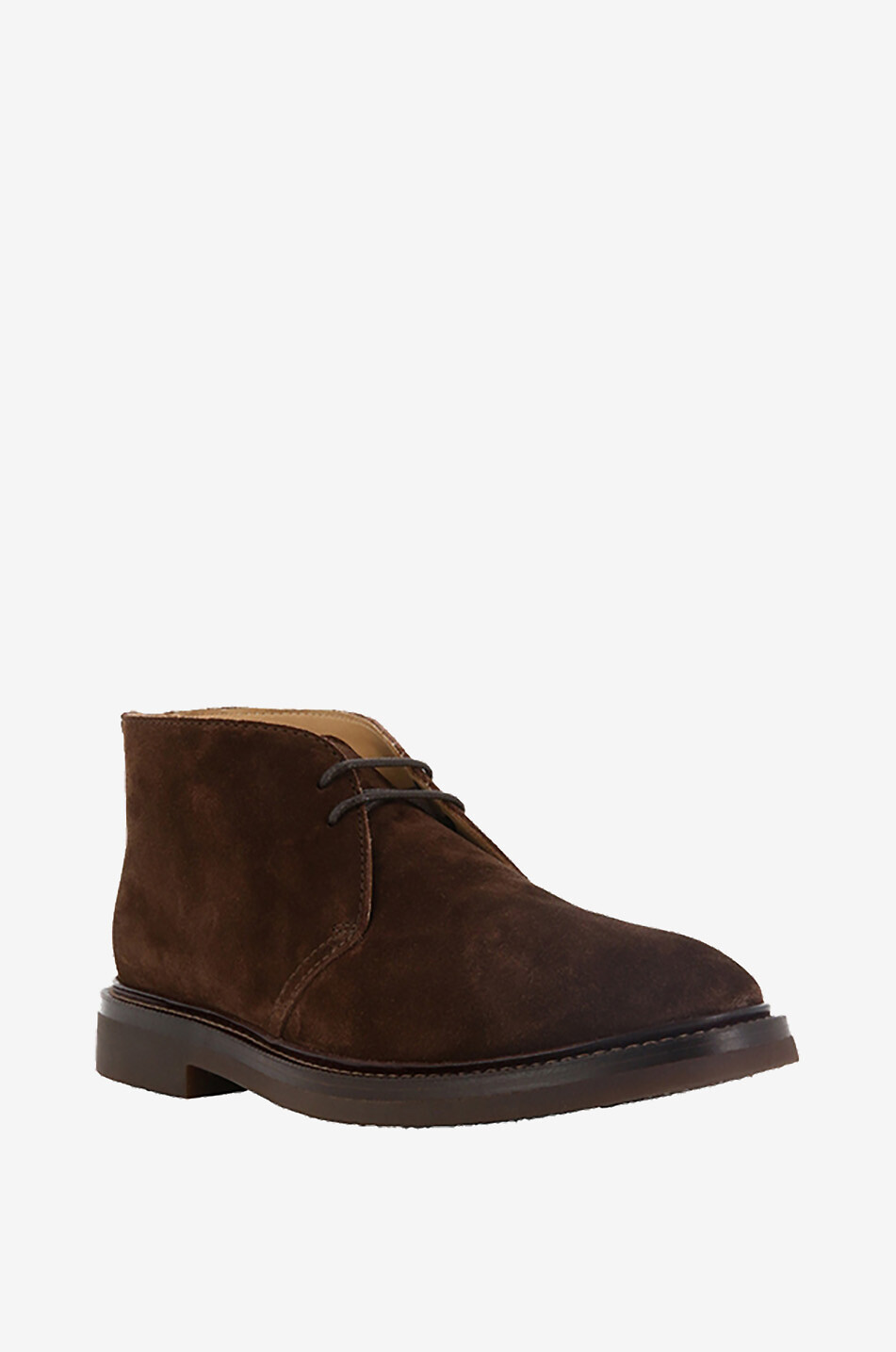 BRUNELLO CUCINELLI Desert boots in suede Men DARK BROWN 1