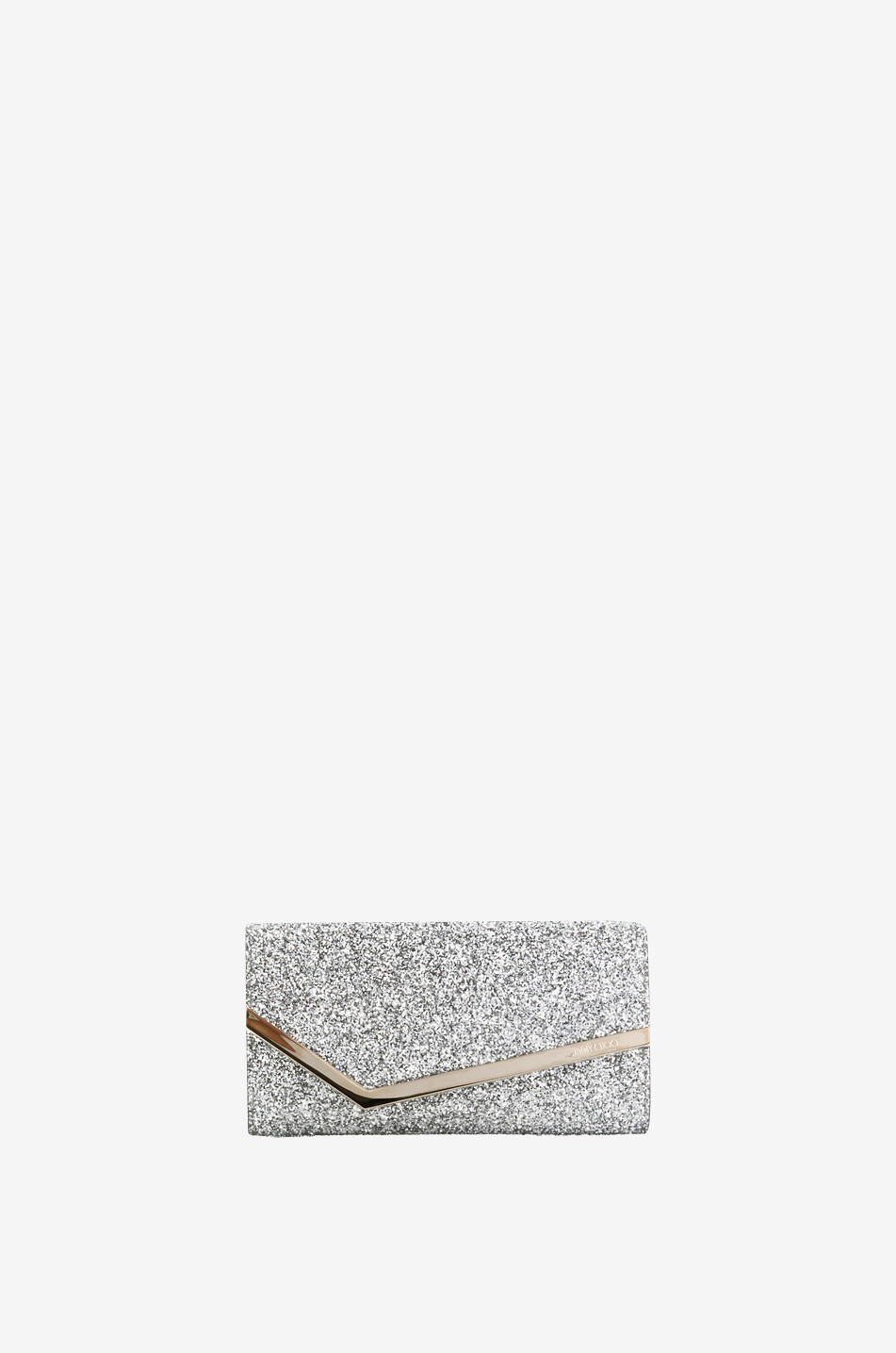 JIMMY CHOO Clutch aus Glitterstoff Emmie Damen GRAU 1