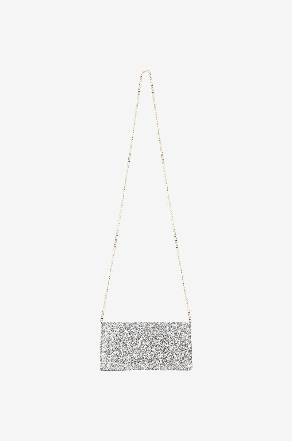 JIMMY CHOO Emmie glitter fabric clutch Women GREY 3