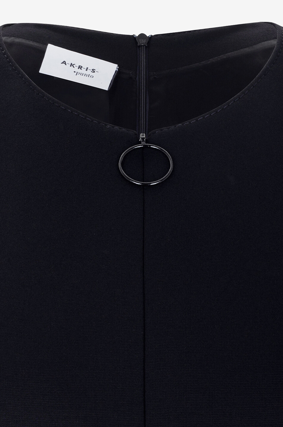 AKRIS PUNTO Milano jersey short flared dress Women BLACK 3