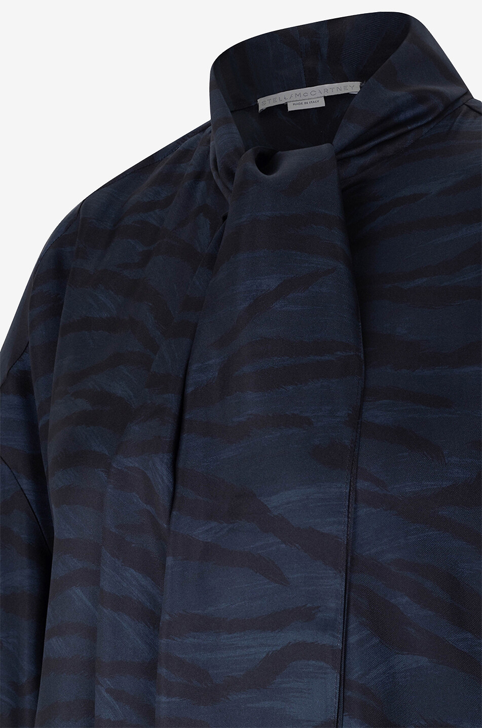 STELLA McCARTNEY Robe tunique courte en soie bio imprimée tigre Femme MULTICOLORE 3