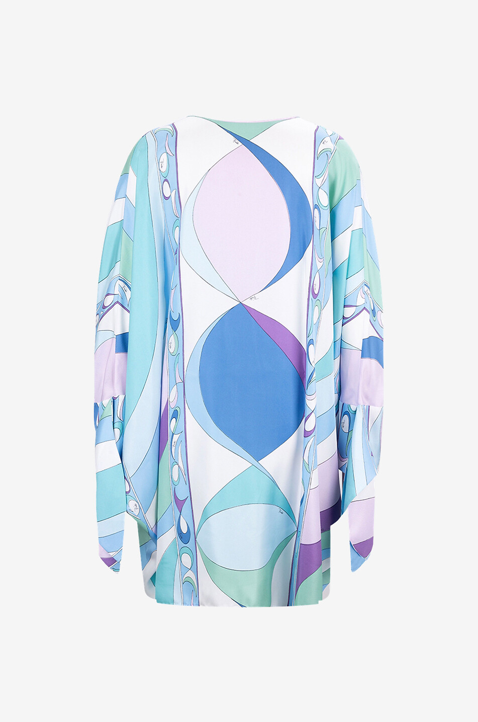 PUCCI Pesci short silk twill caftan Women MULTI COLOURED 2