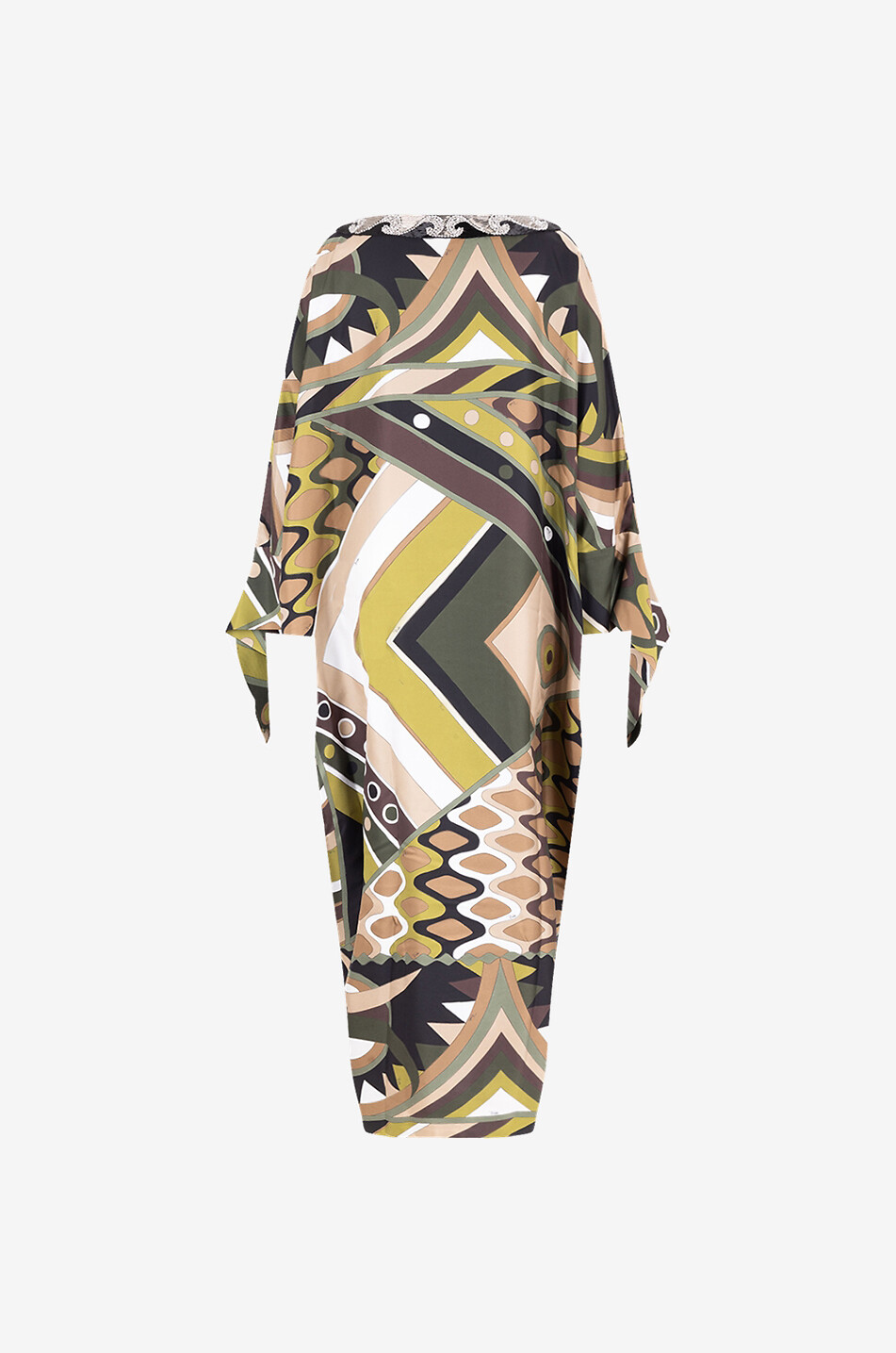 Beaded Vivara long silk twill caftan PUCCI Bongenie