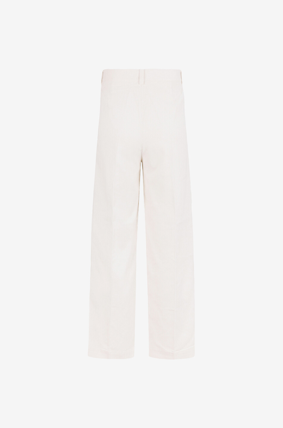 Pantalon large à pinces en velours côtelé de coton et soie