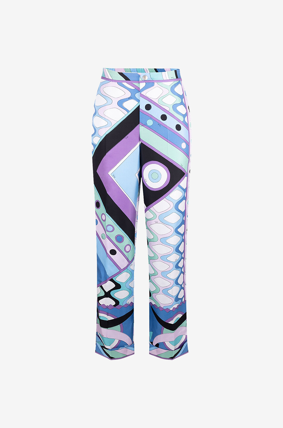 PUCCI Pantalon large en sergé de soie Vivara Femme MULTICOLORE 1