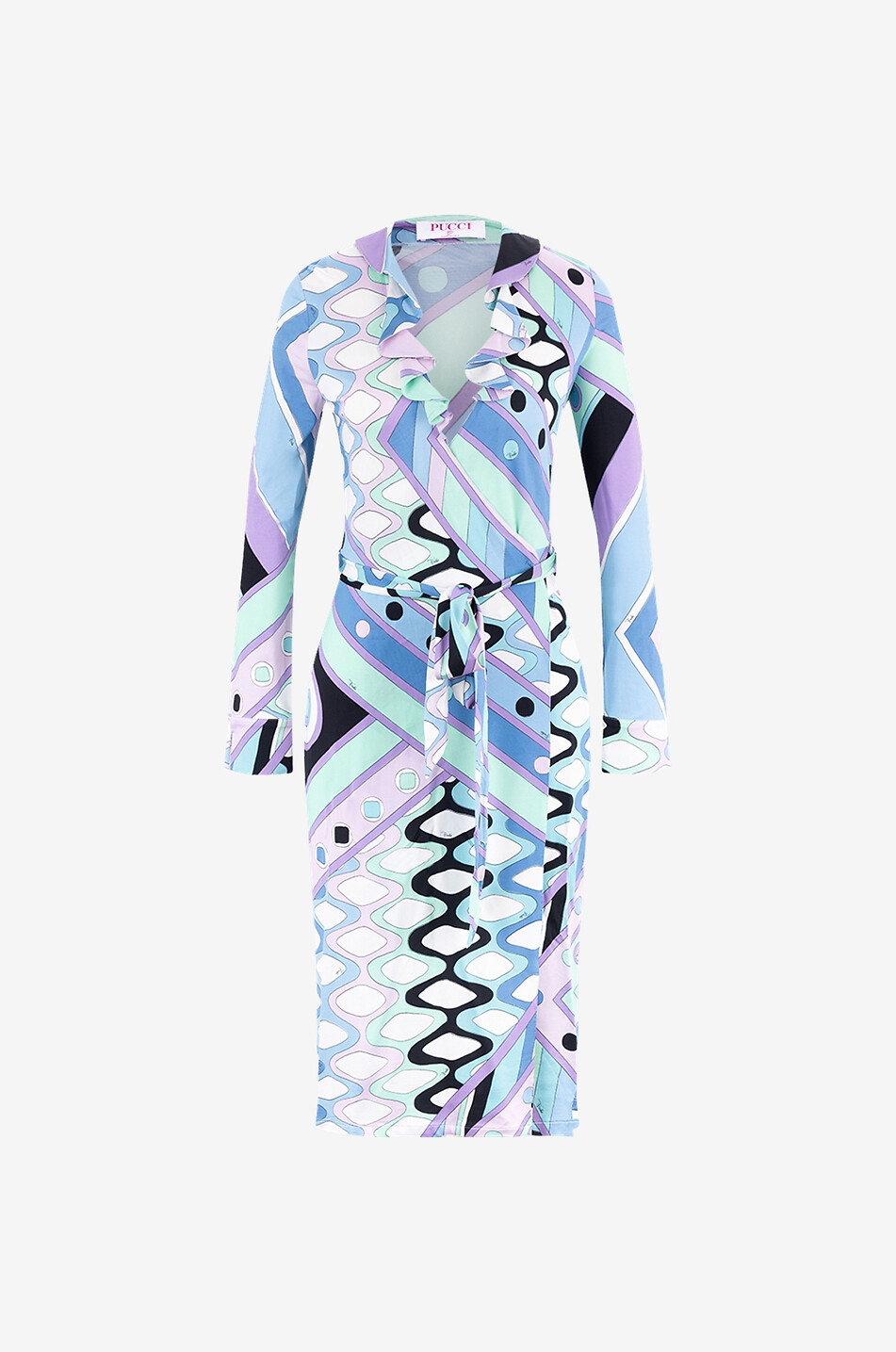 Halblanges Wickelkleid aus Jersey Vivara