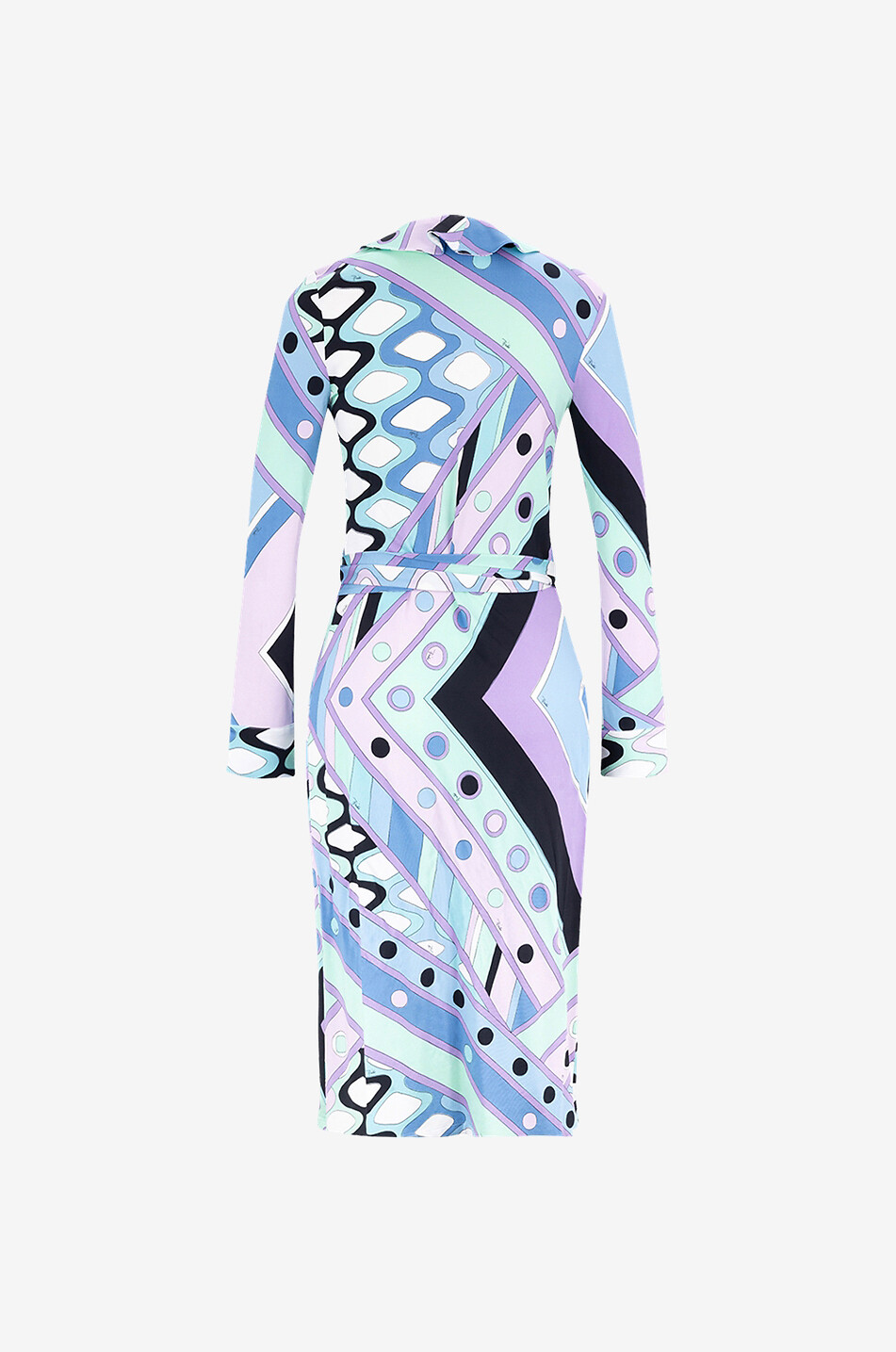 PUCCI Halblanges Wickelkleid aus Jersey Vivara Damen WEISS 2
