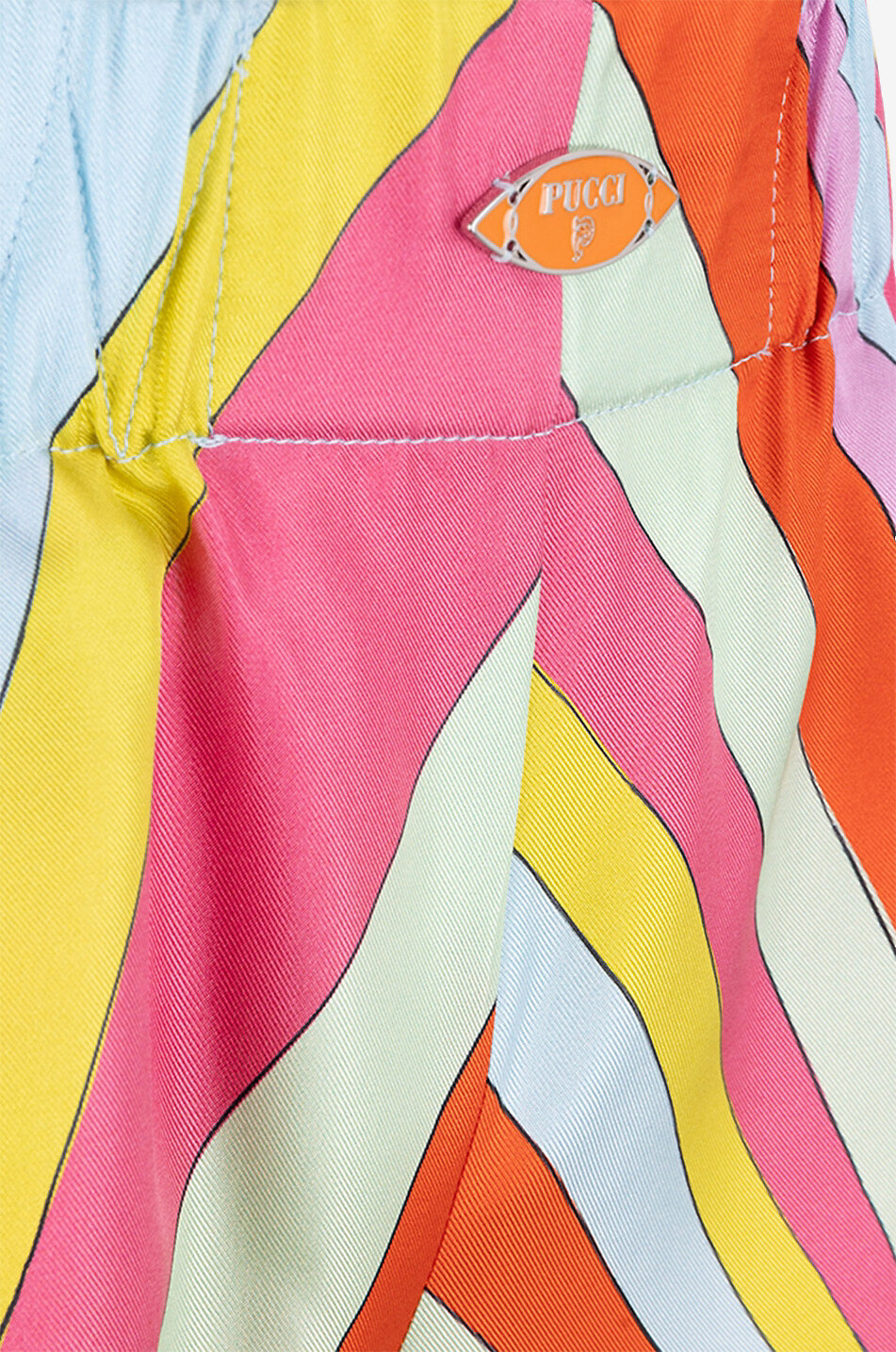 PUCCI Short en sergé de soie Iride Femme MULTICOLORE 3
