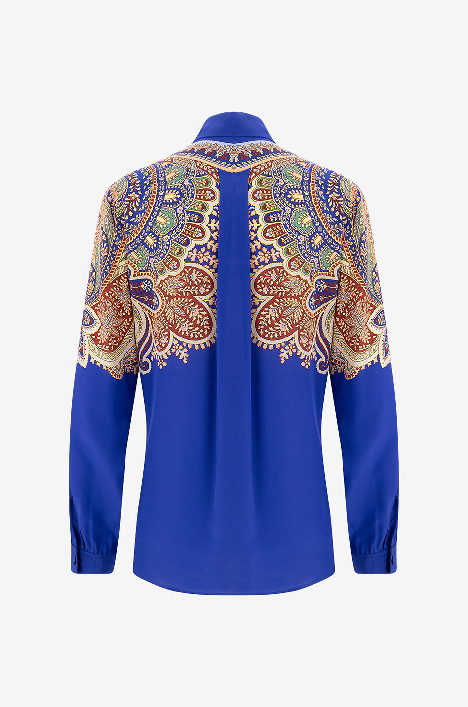 Seidencrêpe-Hemd Floral Paisley Placé