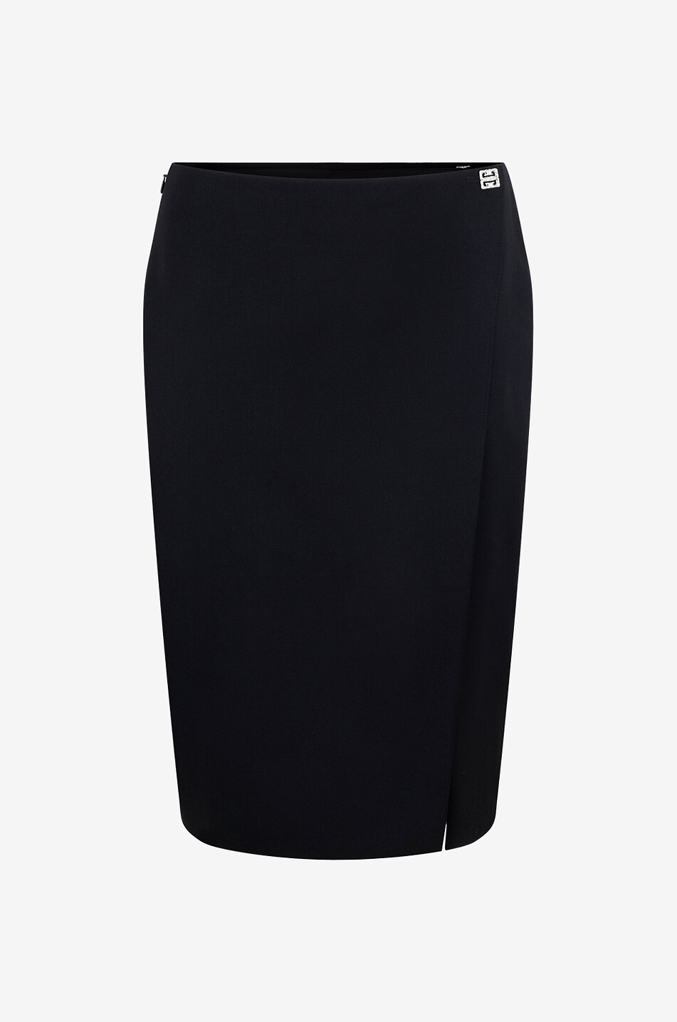 GIVENCHY 4G Liquid wool pencil skirt Women BLACK 1