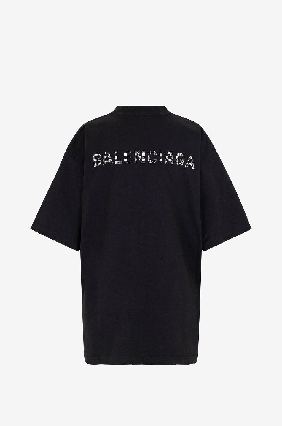 T shirt oversize dechire Medium Fit Rhinestone New Balenciaga BALENCIAGA Bongenie