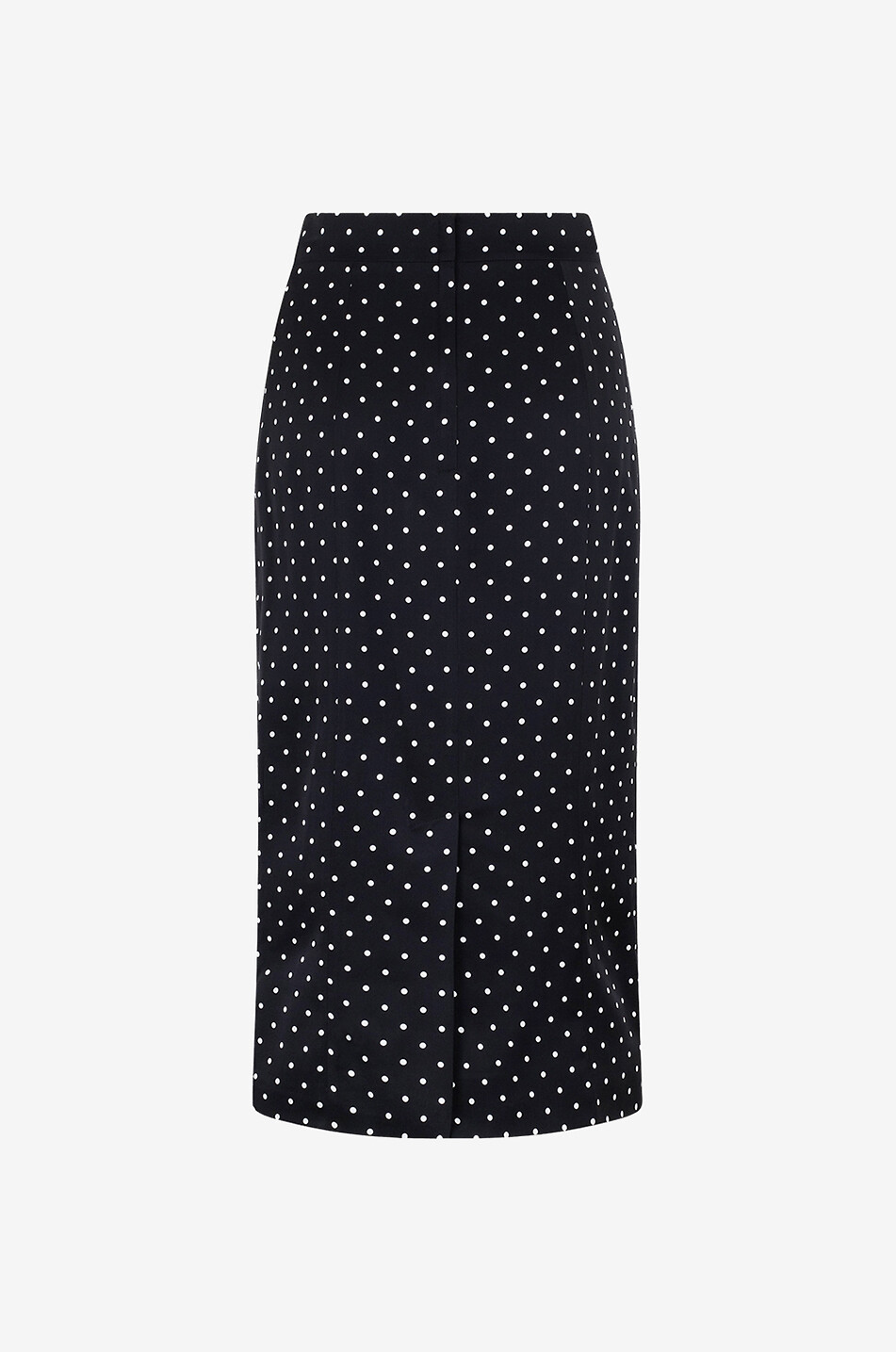 DOLCE & GABBANA Polka dot printed silk charmeuse pencil skirt Women BLACK 2