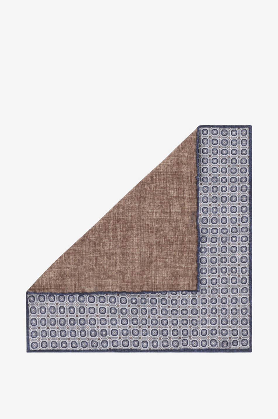 BRUNELLO CUCINELLI Floral pattern silk pocket square Men DARK BLUE 2