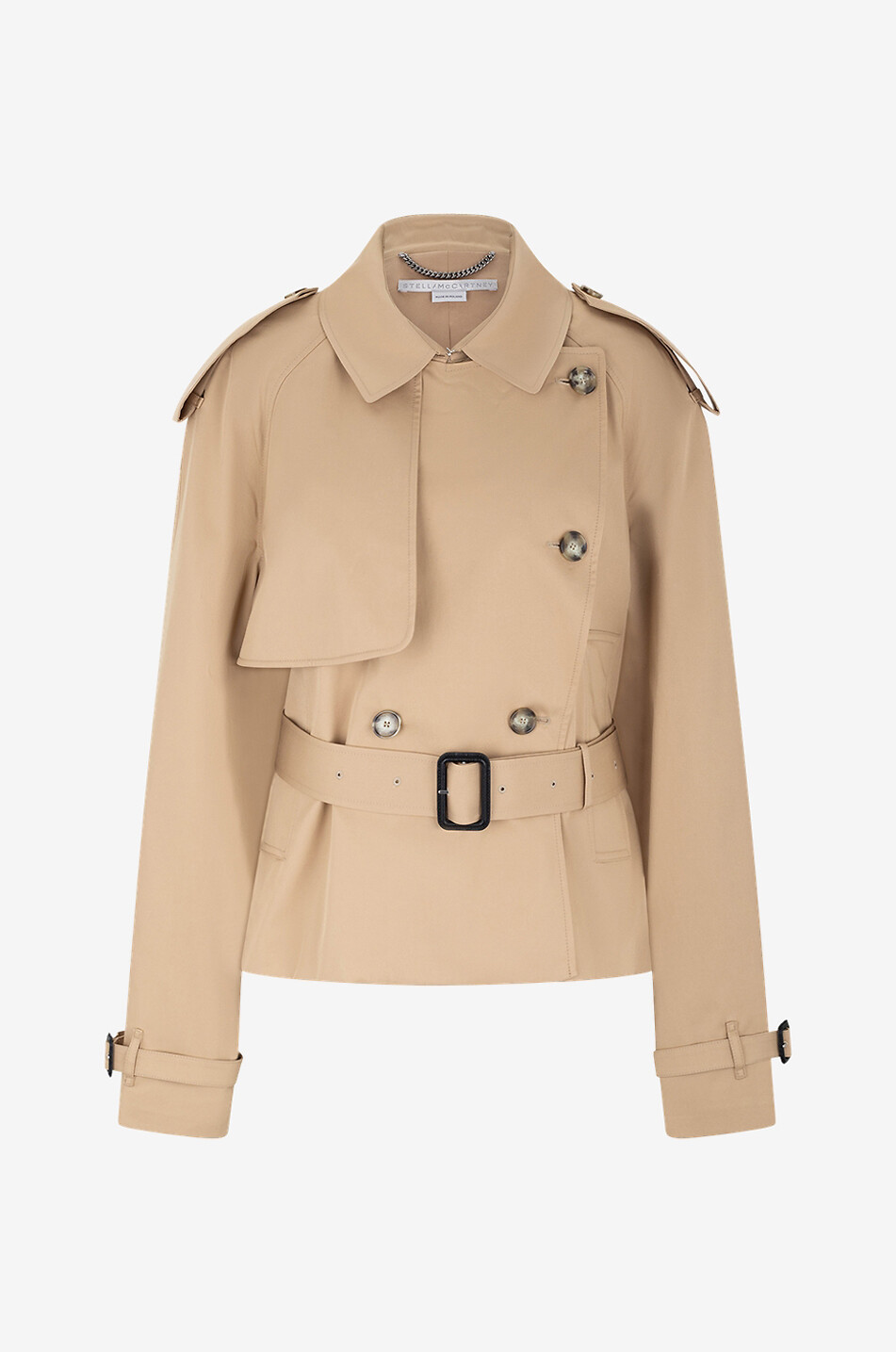 Trench court en gabardine de coton bio