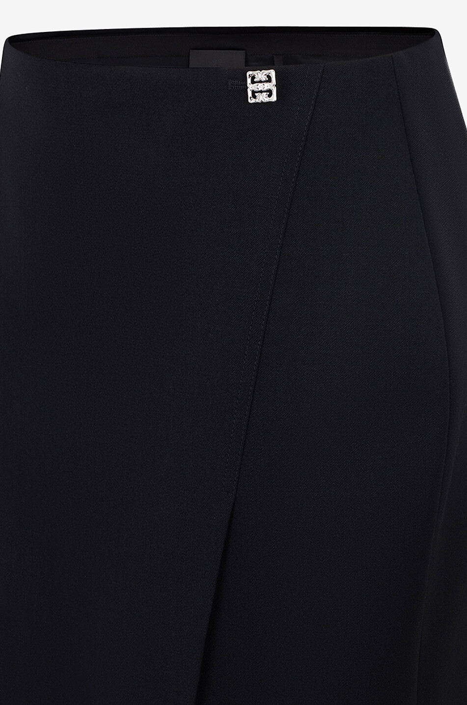 GIVENCHY 4G Liquid wool pencil skirt Women BLACK 3