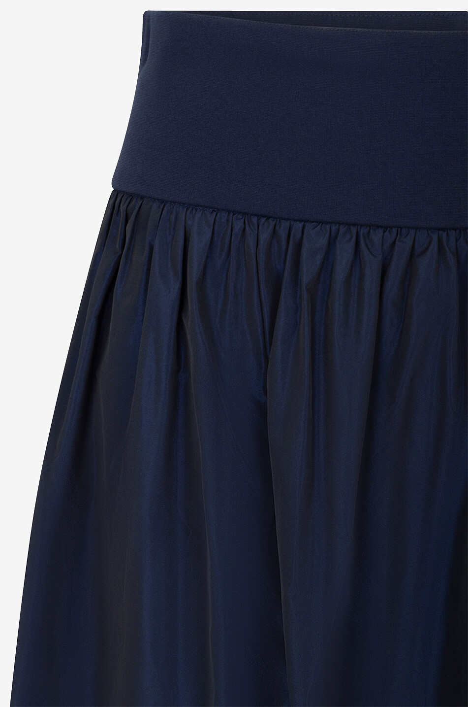 AKRIS PUNTO Jupe longue évasée en faille irisé Femme BLEU FONCE 3
