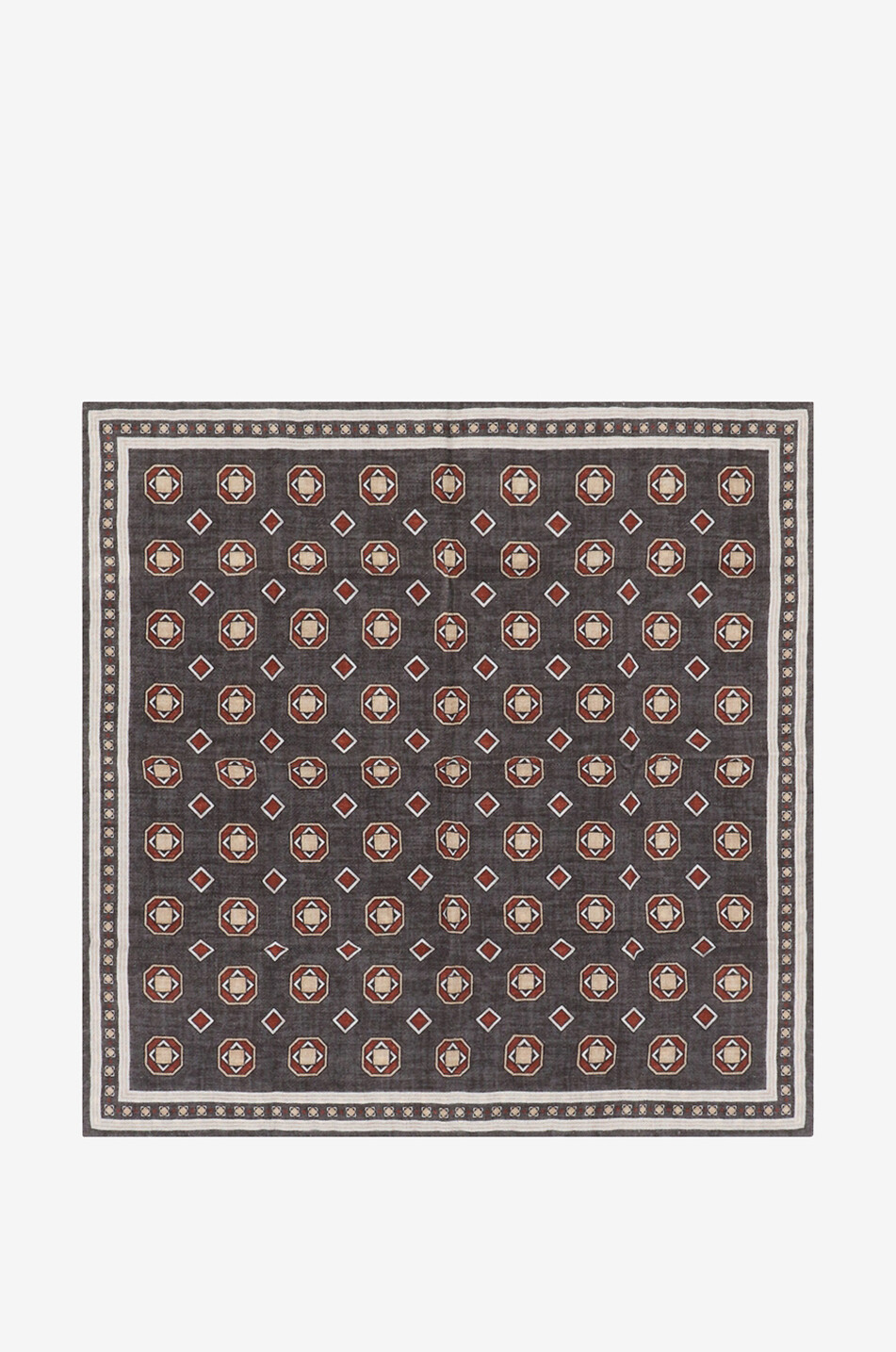 Pochette en soie imprimée motifs géométriques