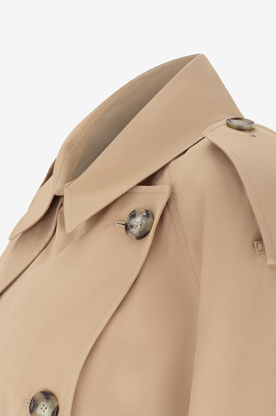 Kurz-Trenchcoat au Bio-Baumwoll-Gabardine