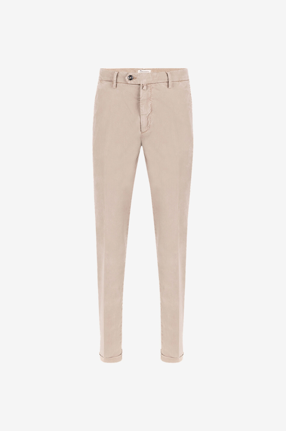 Cotton lyocell and silk slim fit trousers