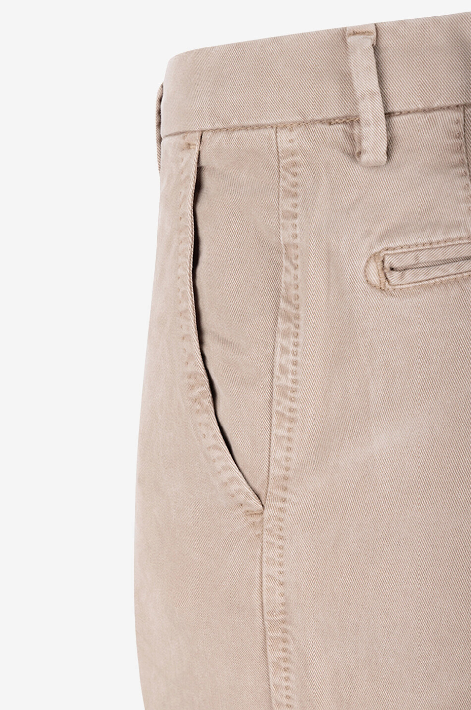 B SETTECENTO Cotton lyocell and silk slim fit trousers Men Medium beige 3