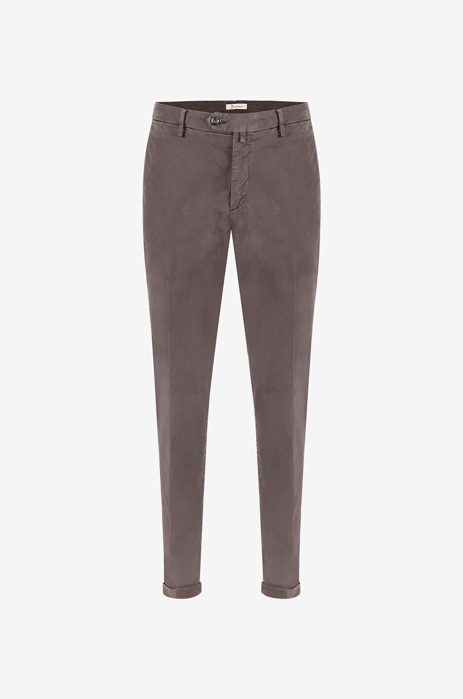 Cotton lyocell and silk slim fit trousers
