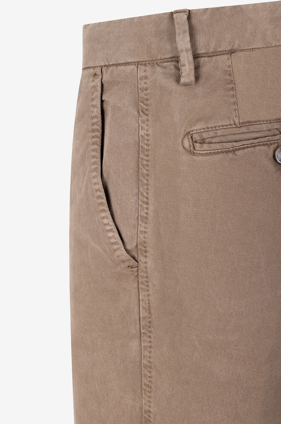 B SETTECENTO Slim-Fit-Hose aus Lyocell-Baumwolle und Seide Herren BRAUN 3